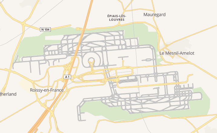 Airport map from OpenStreetMap 