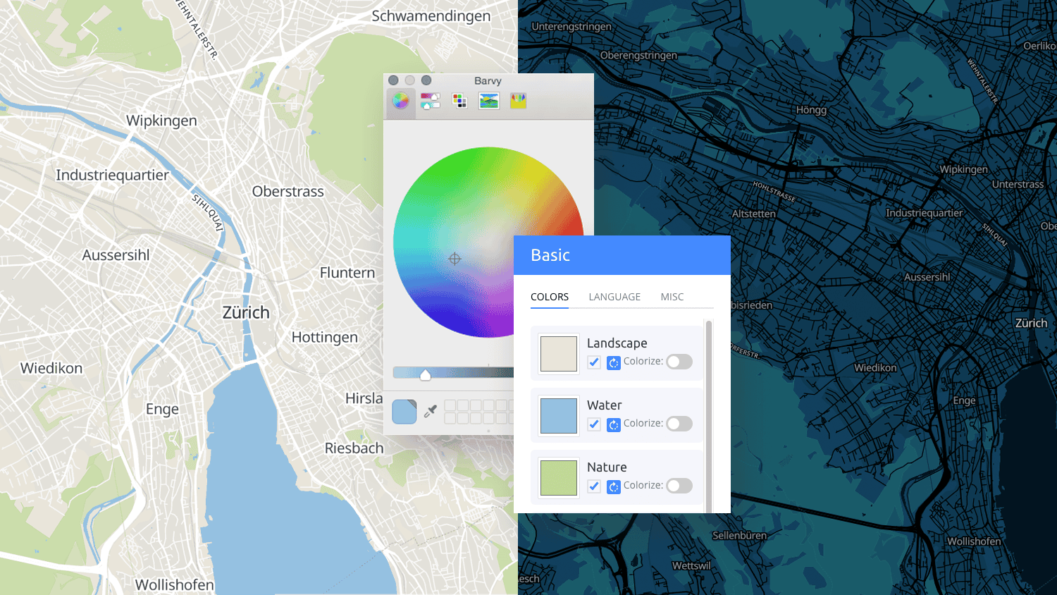 Custom map style of OpenStreetMap maps