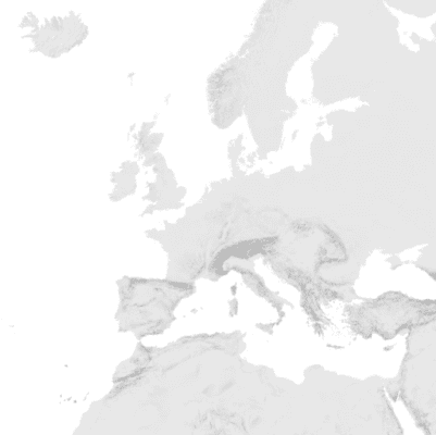 Hillshading of Europe